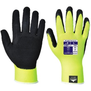 Portwest A340 Hi Vis Grip Gloves - Latex Foam